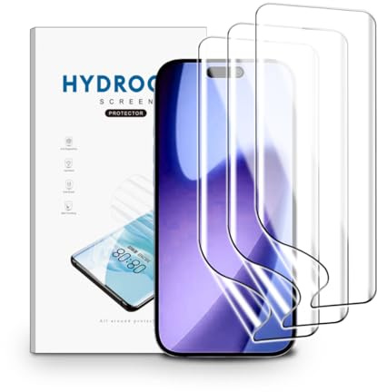 nvskvd Film Hydrogel pour iPhone 17/17 Pro, 3 Pièces TPU Film Protection Écran HD Clair Doux Transparent Film de Protection d'écran