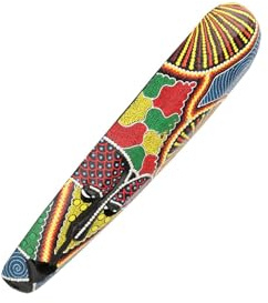 dijiusidy Elegant afrikanskt hantverk Trämask Väggmonterad dekor Tillverkad i Thailand Lätt och enkel att installera Heminredning Afrikansk väggmask Målad hantverk, 12x50cm