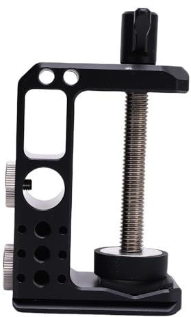 RASTKY C Clamp Skrivbordskamerafäste med 1/4 & /8 Gänghål - Aluminiumfotografering C Clamp Stativ Light Stand - Heavy Duty med Snabbkoppling