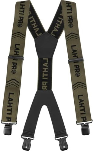 Lahti PRO Bretelle da lavoro per uomo, larghezza 5 cm, forma a Y, per shose, pantaloni da lavoro, pantaloni da moto, con 4 clip in metallo, per uomini e donne, elastiche, regolabili