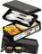 Umami Porta Pranzo Lunch Box Ermetico 4 Scomparti e Posate, Sicuro per Microonde, Lavastoviglie, Portapranzo Ufficio Bento Lunchbox Prova di Perdite per Adulti, Schiscetta, Nero Opaco, 1200 ml