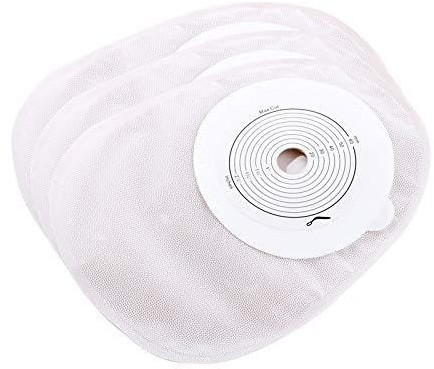 GHzzY Bolsas de colostomía 10PC - Bolsas de ostomía Cortadas a Medida de 15-60 mm - Bolsas de colostomía Cerradas para el Cuidado del estoma de colostomía e ileostomía
