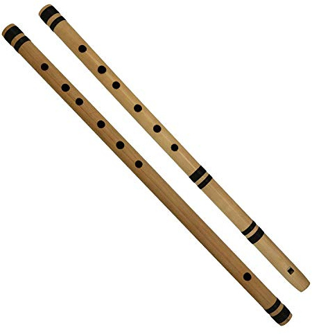 Metallic India Bansuri - Flauta de bambú (2 unidades)