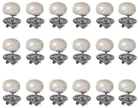 Amosfun 20pcs Brosche Knöpfe Pearl Shirt Buttons Vertuschen Button Pin Kleine Verhindern Versehentliche Exposition Tasten für Kleidung Kleid Lieferungen Farbe 2
