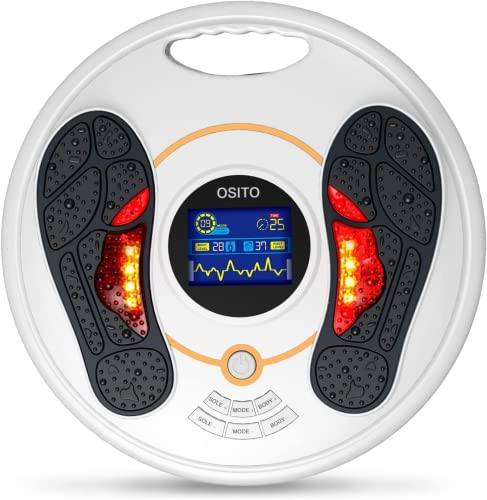 Durchblutungs-Stimulator, Verbessert die Fußdurchblutung und Neuropathie, Bekämpft Knie- und Beinschmerzen, Elektrische Muskelstimulation mit 99 Intensitätsstufen & Fernbedienung - OSITO