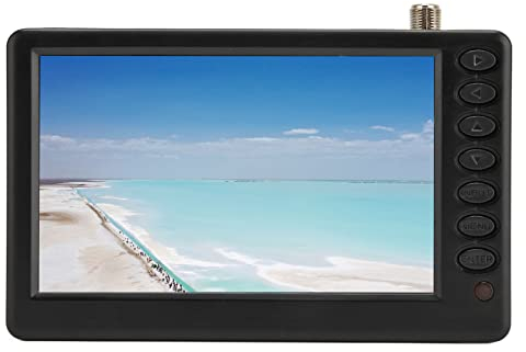 TV Portátil de 5 Pulgadas Recargable 1080P Mini Televisión Digital Enchufe de la UE