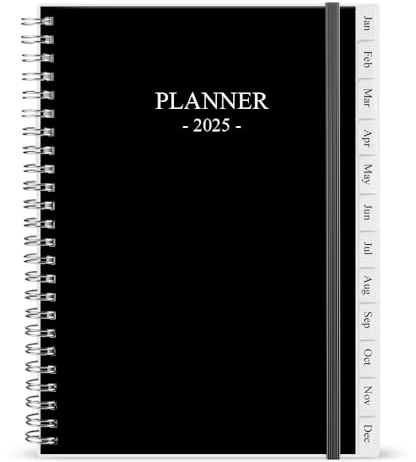 Planer 2025-2026 – Teacher Planer, Student Planers, Monatsplaner von July 2025 bis June 2026, 15,9 x 21cm, 12 monatliche Registerkarten, 14 Notizseiten, Kunststofftasche, mit Doppeldrahtbindung