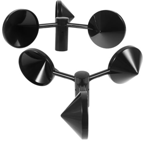 Toddmomy 2 Stück Windfahnen Lüfterblätter Windgeschwindigkeitssensor Windmesser 3 Tassen Winddurchflussmesser Windmesswerkzeug Ersatz Anemometerbecher Windsensor