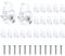 50 unidades de soportes de espejo, clips de retenedor de cristal, clips de retenedor de cristal, clips con 50 tornillos para fijación de cristal de 3-5 mm de grosor, espejos y ventanas