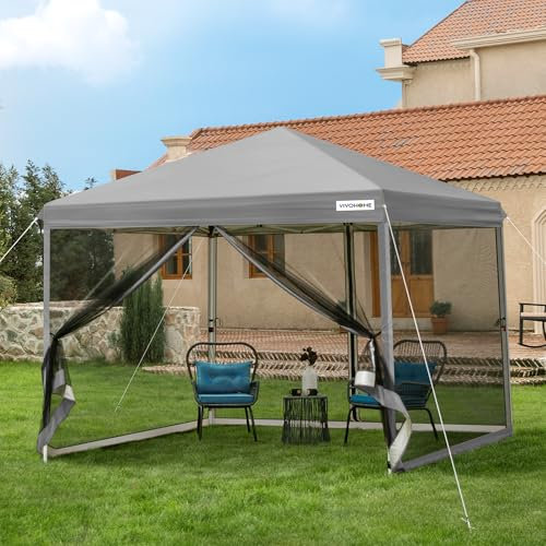 VIVOHOME 8x8ft Outdoor Screen Tent with Mosquito Netting