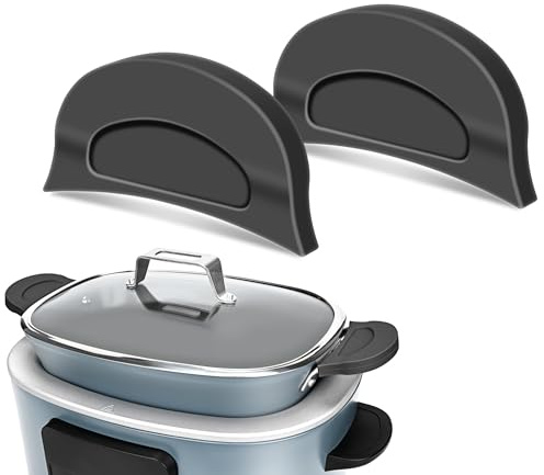 for Ninja Crockpot Slow Cooker Silicone Pot Handle Cover, for Ninja Foodi Possiblecooker Pro Silicone Handle Cover, Sleeve, Holder, Glove,Grip,Kitchen Accessories,Heat-Resistant,No More Hand Burns