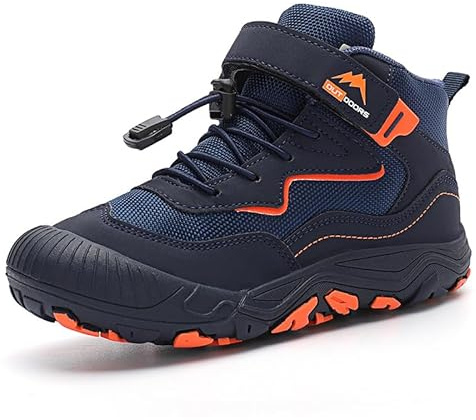 Zapatillas Descalzas Niños Zapatos de Trekking Barefoot Minimalistas Ligeras Transpirable Mid Hiking Shoes Unisex,28-37EU