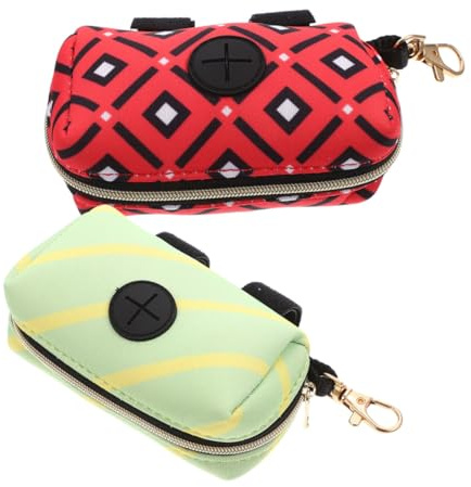 JOINPAYA 2 pièces Distributeur de Sacs Ramasse-crottes Chiens Compact et Portable Support Léger pour Sacs Déjections Canines Transporteur Extérieur Pratique pour Promenade et Harnais Lot