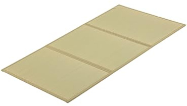FULI Japanese Tatami Mattress, Foldable Igusa Rush Grass Tatami Rug, Natural Japanese Floor Mattress Mat Made in Japan, Twin