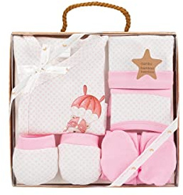 Presentförpackning för bebis: 5-delat set, Paracaidista-modell, rosa