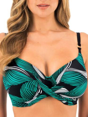 Fantasie Swim Saint Lucia Underwired Full Cup Bikini Top (36D, Black)