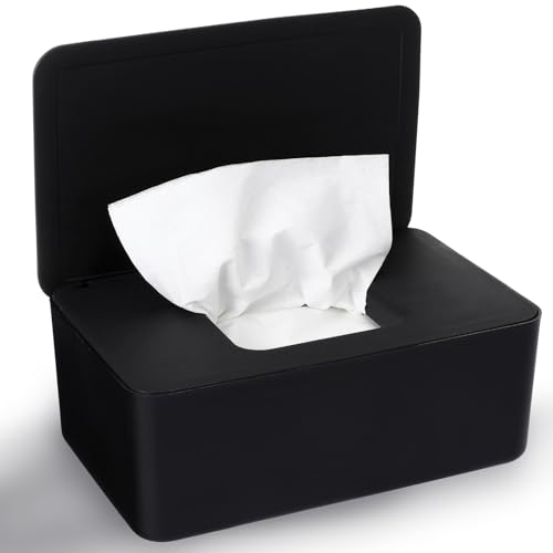 SANNIX Boite Lingettes Humides Pour Bébé, Boite a Lingettes Humides avec Couverture, Boite Lingettes Humide Pour La Chambre à Coucher, Cuisine,Boîte pour Papier Toilette Humide