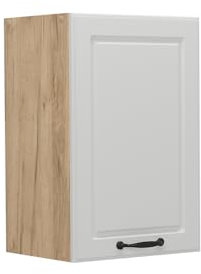 Vicco Hängeschrank R-Line, hängender Küchenschrank, Weiß Landhaus, 40 cm