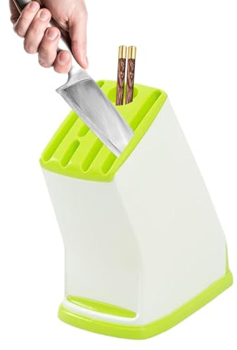 Soporte para cuchillos de cocina, soporte para cuchillos de cocina, bloque para cuchillos y aves de corral, almacenamiento de tijeras/afiladores