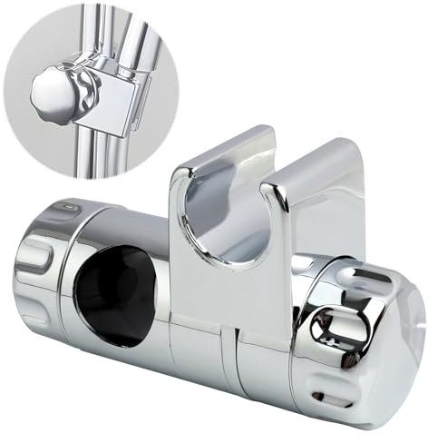 Supporto per doccia, supporto per doccia a mano, supporto doccia per soffione doccia, 25 mm, regolabile, supporto per doccia per barra doccia in ABS cromato girevole a 360