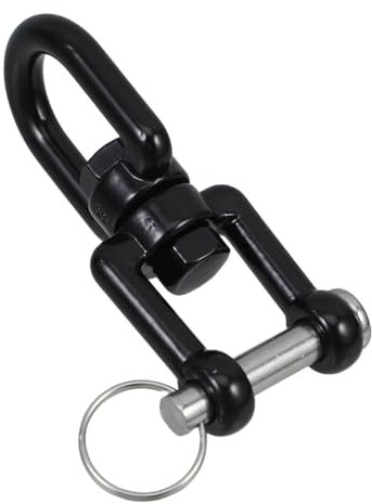 HIAKDOFT Gancio Girevole in Acciaio M8 Doppio Anello Per Altalena e Amaca, Accessorio Di Rotazione Cuscinetto Per Sedia a Dondolo e Gancio Pesante, Per Portico e Uso Esterno