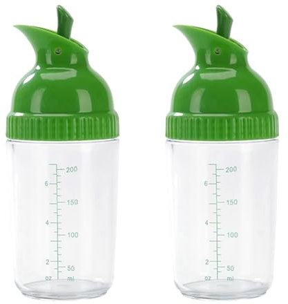 Booso 2X Dispensador de Aderezo para Ensaladas de FáCil Agarre, Recipiente una Prueba de Fugas, Botella, Mezclador de Salsas Universal con BáScula, Utensilio de Cocina B