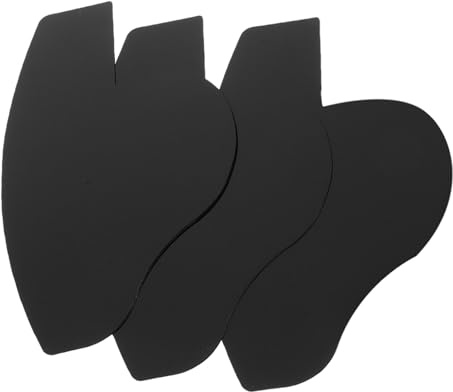 Sewroro Lot de 3 Cartes Noires pour Amélioration Ligne des Cheveux et Barbe Hommes Outil de Mise Précis pour Spray Fibres Capillaires Gabarit de Coiffure Polyvalent pour Salon et Usage
