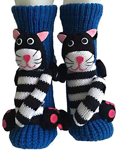 Chaussettes de plancher de ménage chaudes de chandail de tricot antidérapant pour des femmes