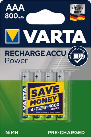 4x VARTA Batterie Akku Ready2Use MICRO AAA 1,2 V HR03 800mAh