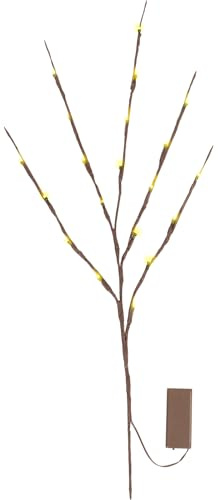 FRCOLOR Luz de Rama Led 20 Bombillas Led Luces de Ramas con Pilas Ramita Led Artificial Decoración de Ramas para Interior Fiesta de Bodas de Navidad Al Aire Libre Decoración Del Hogar