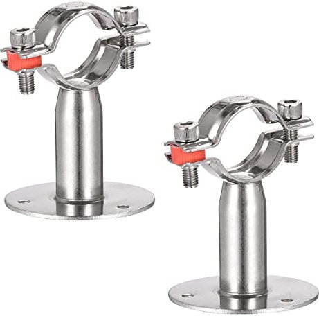 Hsthe Sea 2 soportes de montaje en pared para montaje en techo, (Φ16-19 mm), clip de soporte de acero inoxidable ajustable, ideal para fijación de tuberías, tubos o postes