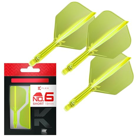 Target K-Flex integrerade dart-flygningar och axlar, No.6 flygning, uppsättning av 3