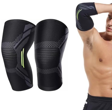 OUDQFCJ 2 pièces Manchon de soutien réglable, Soulagement des douleurs articulaires, Tendinite, Epicondylite, Musculation, Attelle, Tennis Elbow pour Hommes et Femmes, Protege, Tendinite (30-35cm)