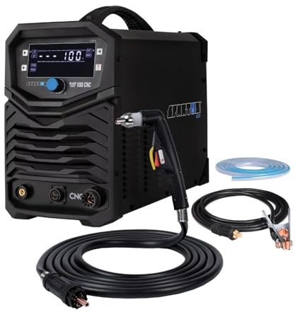 Spartus EasyCUT 100CNC Inverter Plasmaschneider – Professionelles Präzises Schneiden bis 55 mm Dicke mit 100A Leistung, CNC-Anschluss, LED-Display und 2 Jahren Garantie