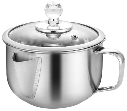Fetttrennkanne Edelstahl, 1200 ml Fettabscheider mit Deckel, Fettkanne aus Edelstahl 304 für das Abschöpfen von Fett aus Soßen und Suppen