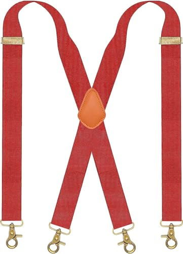 SupSuspen Snap Hook Suspenders for Men Burgundy Red Vintage 1920s Wedding Tuxedo