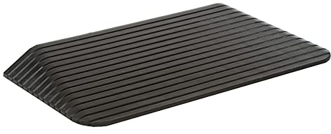 Bepco Rollstuhlrampe -Türkantenrampe - Schwellenrampe - Bordsteinkanten-Rampe aus Gummi - Auffahrrampe - Türschwellenrampe (9,0 x 90 x 53 cm)