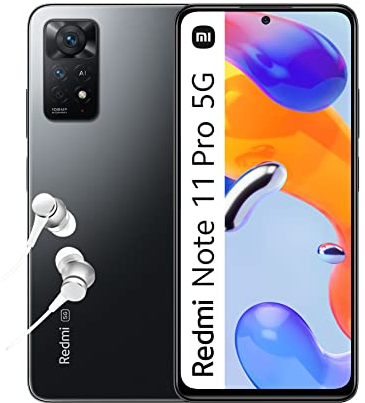 Xiaomi Redmi Note 11 Pro 5G - Smartphone 8+128GB, 6.67” 120Hz FHD+ AMOLED DotDisplay, Snapdragon 695, 108MP AI Fotocamera tripla, 5000mAh, Gray ( IT + Garanzia 2 anni) Alexa mani libere