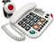 G-TELWARE MAXCOM KXT481SOS 2023-2024er Modell Haus Notruf Seniorentelefon mit Funk-SOS-Sender, Festnetztelefon - 1 Armbandsender, Carbonschwarz, Standard