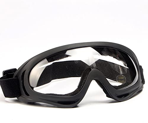 Wraparound Safety Goggles Impact Resistant Sealed Protective Work Glasses Over Spectacles for Construction, Lab, Welding, Cycling, Transparent