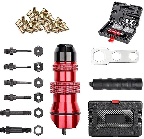 Kit conversione da trapano a rivettatrice inserti rivetti filettati M3-M10 07445