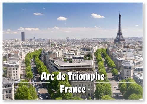 Kühlschrankmagnet mit Blick auf Paris vom Arc de Triomphe