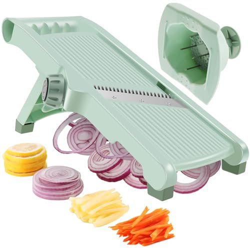 Kitchen Mandoline Slicer & Julienne Cutter - Multifunctional Vegetable & Cheese Chopper