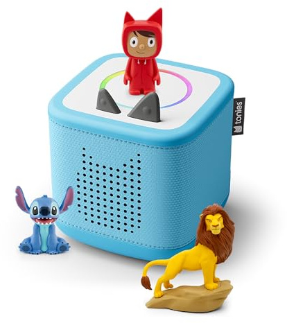 tonies Toniebox 2 Pack Boite à Histoire pour Enfant 1 à 9 Ans, Robuste & Facile à Utiliser, avec Le Roi Lion et Lilo & Stitch, Bleu