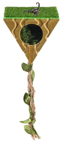 Accesorios para Hábitat de Arañas Saltarinas,Accesorios Magnéticos Para Terrario De Reptiles - Cueva de Hábitat para Arañas Saltarinas | para Tarántula Mantis Escorpión Jugar Trepar en Terrarios Acuar