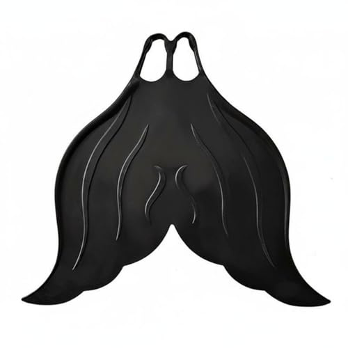 Qianly Monopinna Coda Sirena Materiale Monopinna a Coda di Sirena Allenamento Nuoto Pinna da Immersione Monolitica , Nero Elegante , 40-42
