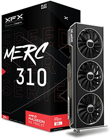 XFX Speedster MERC310 AMD Radeon™ RX 7900XT Black Gaming - Tarjeta gráfica (20 GB, GDDR6, AMD RDNA™ 3 (RX-79TMERCB9)