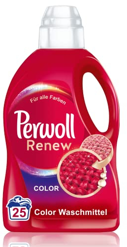 Perwoll Renew Color (25 Waschladungen), Colorwaschmittel, Feinwaschmittel stärkt die Fasern und verbessert die Farbintensität, intensive Frische
