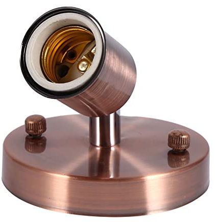 E27 Portalampada, Girevole a 180 Gradi Lampada da Soffitto Moderna Regolabile Portalampada Base a Parete Basi per Lampade E27 Base per Corridoio Cucina Camera da Letto (Bronzo Rosso)