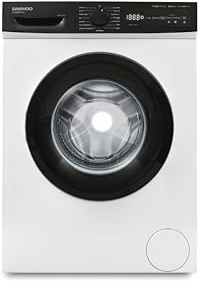 Daewoo WM814TTWA1DE Frontlader Waschmaschine 8 kg, Weiß/Schwarz